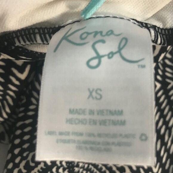 NWT Kona Sol Black White Tankini Top - Picture 8 of 9